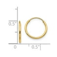 thumbnail image 3 of Real 14kt Yellow Gold Madi K Endless Hoop Earrings; for Adults and Teens; for Women and Men, 3 of 3