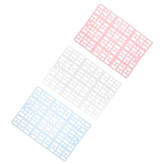 DRAFIDEEP 3-Piece Flooring Mats with Grid Design, Assorted Colors, Easy to pet Accessory for Owners