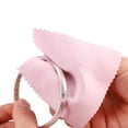 thumbnail image 4 of XmhyTop-A Jewelry Cleaning Cloths 50 Pack 8x8cm Suede Polishing Cloths for Silver, Gold, Mini Square Jewelry Shine Cloth for Daily Care,Light Blue, 4 of 4