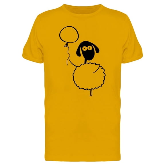 Cartoon Sheep With Balloon Tee Men's -Image by Shutterstock