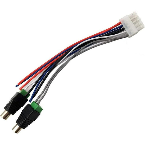 1pc Power Input Speaker Wire Harness 10 Pin Plug RCA For Dual TBX10A