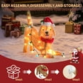 thumbnail image 5 of DEORAB 21IN Tall Outdoor Dog Light-up Christmas Decorations Indoor Lighted Holiday Outside Yard Lawn Garden Xmas Dachshund Deocr ,50 Lights, 5 of 7