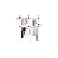 thumbnail image 1 of Estante ajustable para ropa, organizador del de clóset y estante de almacenamiento con ganchos, percha de ropa telescópica para colgar ropa para sala de estar, recámara, 1 of 9