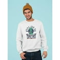 thumbnail image 2 of Alien Time For A Break Design Sweatshirt Men -Image by Shutterstock, Male Medium, 2 of 4