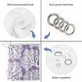 thumbnail image 7 of Small Stall Shower Curtain 48x72 Inch Narrow Half Size Purple Coastal Coral Bath Curtains Bathroom Decor, Summer Nautical Sea Beach Ocean Waterproof Fabric Shower Curtain Set with Hooks 48 Inch, 7 of 7