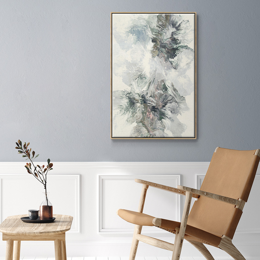Dancing With Passion Framed Premium Gallery Wrapped Canvas - Ready to Hang - 17 x 25 - Natural Wood Floating Frame