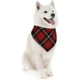 thumbnail image 4 of Scots Style Tartan Plaid Red Black Dog Bandana Scarf Triangle Bibs Pet Accessories Cat Kerchief, 4 of 6