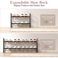 thumbnail image 4 of Expandable Shoe Rack for Closet \uC\uD Adjustable Shoe Rack for Small Space Small Shoe Organizer for Front Door Sturdy Metal, 4 of 6