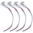 LXW 4 Sets PreWired Round LEDs Waterproof 2Color Light Common Anode