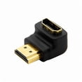 thumbnail image 2 of SatelliteSale Digital HDMI Macho a hembra Ángulo derecho 4K HDR PVC Adaptador negro (90 grados), 2 of 6