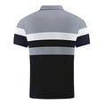thumbnail image 4 of YLSDY Button Collared Shirts for Men 2025 Casual Button Stripes Shirt Summer Classic Short Sleeve Golf T-Shirt Slim Fit Tennis Tops Black XXXL, 4 of 7