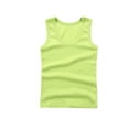 thumbnail image 3 of VEKDONE Clearance Boys Girls Crew Neck Cotton Tank Tops Toddler Kids Soft Comfy Sleeveless Pullover Summer Solid Color Kid Blouses Prime Clearance Sale Green,13 Years, 3 of 7