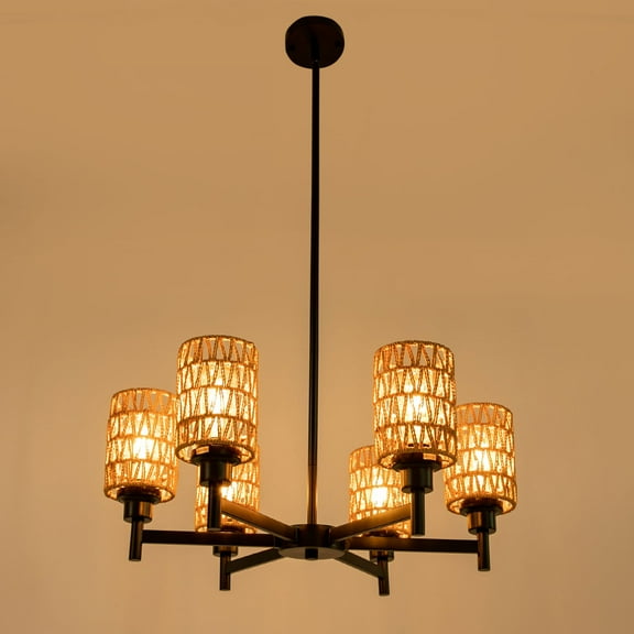 6 Head Modern Dimmable Ceiling Light LED Pendant Lamp Fixtures Chandelier