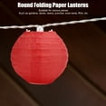 thumbnail image 3 of Folding Paper Lanterns, Handcrafted Red Paper Lantern Decoration Small Round 10pcs  For RV For Courtyard, 3 of 8
