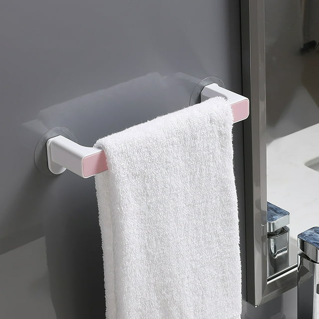 WIFKLSIIPG Non Perforated Towel Bath Towel Storage Rack Hanging Wall Type Bathroom Hook Bathroom Towel Storage Rack