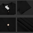 thumbnail image 6 of Men's Summer Cotton Linen Shirts Casual Short Sleeve Button Down Solid Color Blouse Beach Vacation Essentials, 6 of 7