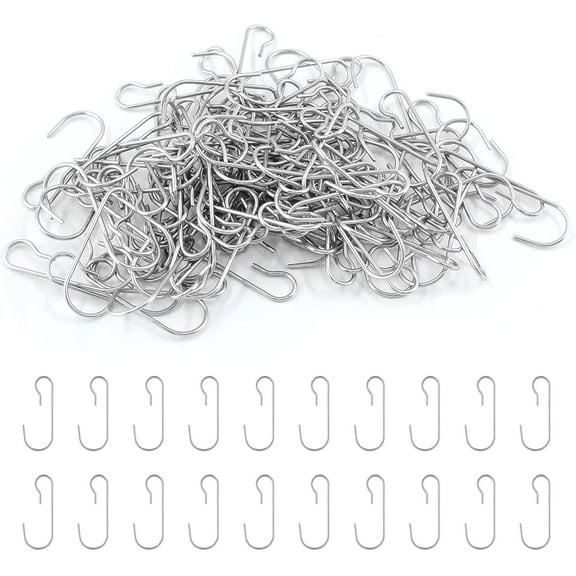 120 Pcs Mini Ornament Hooks,1.18 Inch Decorative Ornament Hangers with Storage Box,Bendable Wire Ornament Hooks for Christmas Tree Farmhouse Party Decoration(Silver)