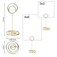 thumbnail image 2 of Table Number Display Solutions, Elegant Gold Metal Holders For Wedding Banquet Buffet Tables, Reusable Event Decor, Picture Holders For Tables, Perfect For 4X6 Cards, Lightweight, 2 of 7