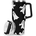 thumbnail image 3 of Halloween Ghost Tumbler with Handle Insulated Stainless Steel 40oz Tumbler Handle Lid Straw Halloween Mug for Hot Cold Drinks Gifts for Women Men, 3 of 5