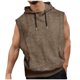 thumbnail image 2 of pstuiky Camisetas sin mangas para hombre, Blusa deportiva informal de color liso con capucha y cordón sin mangas para hombre Chaleco para hombre m, 2 of 6