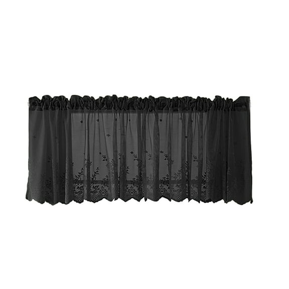 Window Treatment Fine Workmanship Wide Application Polyester Romantic Flower Curtain Valance Household Supplies