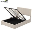 thumbnail image 6 of Bellemave Full Size Linen Upholstered Platform Bed With Hydraulic Storage System Wood Bed Frame with Underneath Storage Lift Up Storage Bed with Headboard and Wooden Slats Support, Beige, 6 of 9