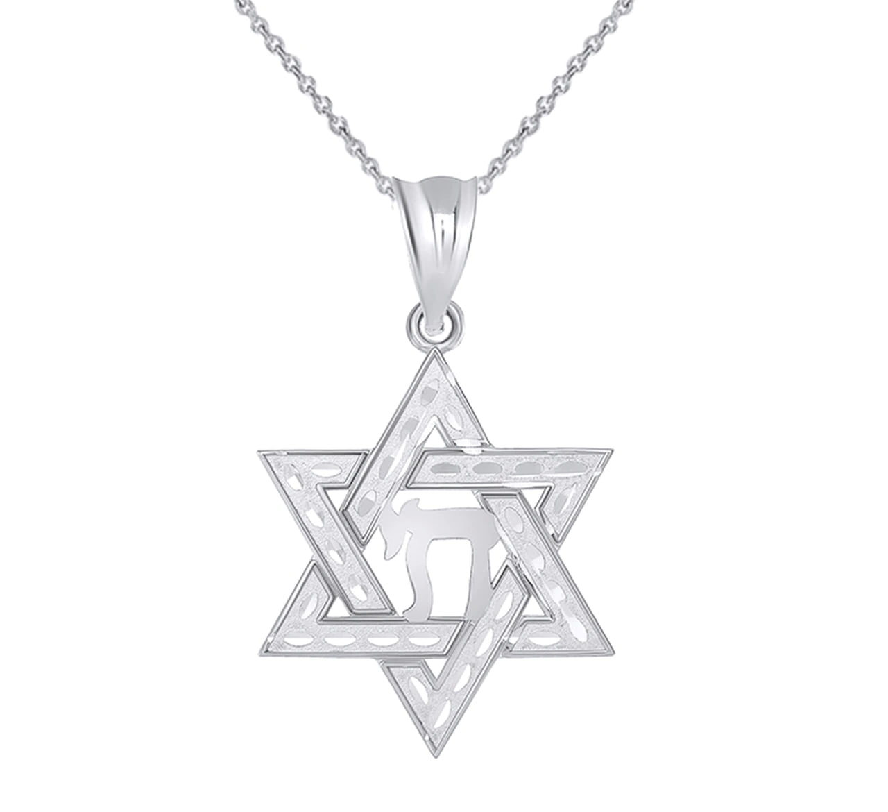 Beautiful Gold Plated Star Of David Jewish Necklace Pendant Jewellery 22" Chain 