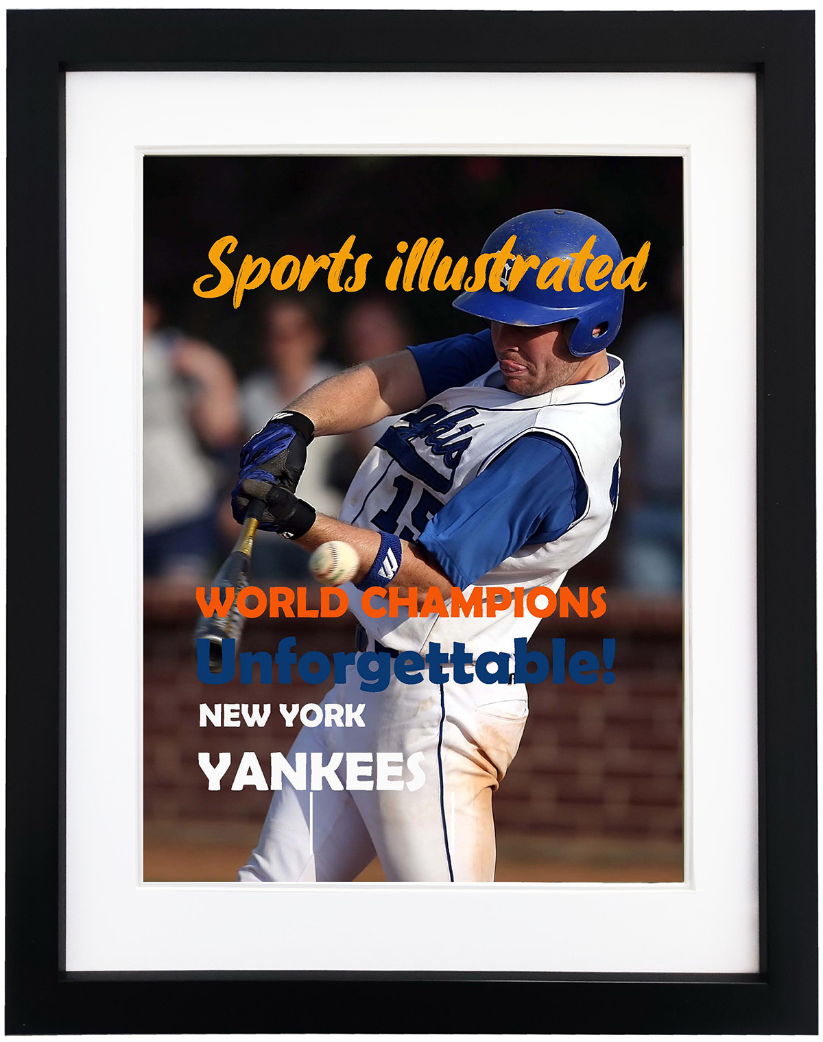 Sports Magazine Frame, 2 Pack,Displays Magazines Measuring 8.5 x 11.25 or 8.25 x 11 inches with Double White Matting