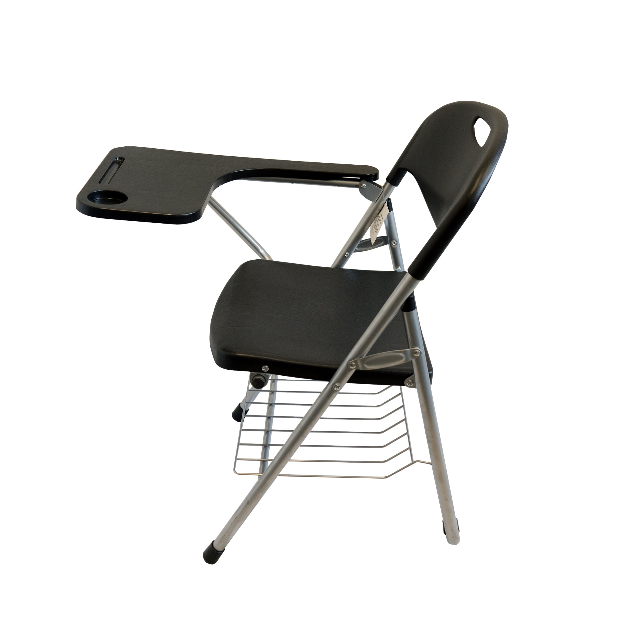 RTC Group Right Hand Pad Tablet Regular Arm Desk Folding Chair, Black, 4pk