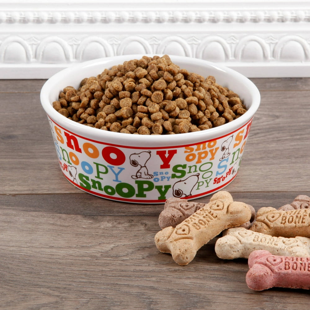 Peanuts Classic Snoopy 5" Pet Bowl, 6 Assorted Designs