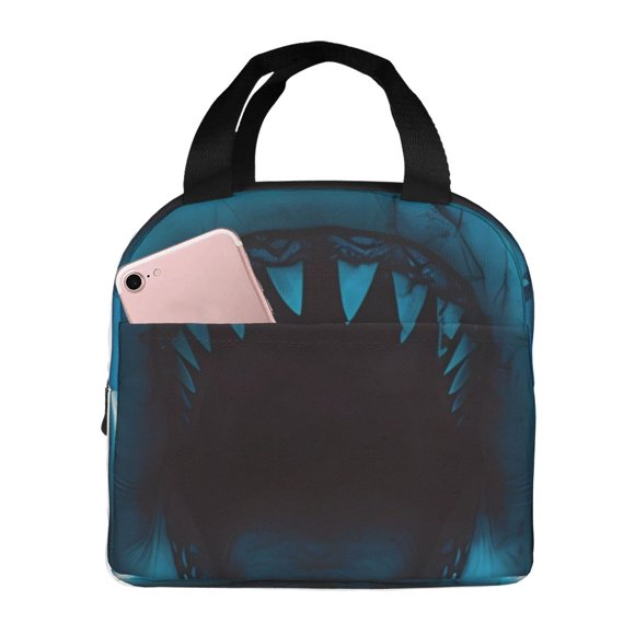 Easygdp Open-Mouthed Shark Bolsa Térmica Premium - Tela Oxford Impermeable, Gran Capacidad, Bolsillo Frontal, Unisex para Trabajo, Escuela, Actividades al Aire Libre y Picnics