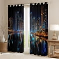 thumbnail image 2 of jejeloiu Modern City Black Out Curtains,Classical Architecture Curtains Pack of 2 (42x63 Each) For Kids, 2 of 6