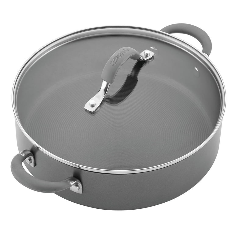 Circulon 5 qt. Silver Stainless Steel Saute Pan with Lid