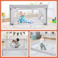 thumbnail image 4 of Costway Baby Playpen Infant Large Safety Play Center Yard w/ 50 Ocean Balls Grey, 4 of 10