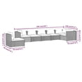 thumbnail image 2 of vidaXL 7 Piece Patio Lounge Set with Cushions Poly Rattan Brown, 2 of 8