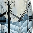 thumbnail image 5 of Designart "Blue White Modern Scandinavian Charm I" Landscapes Oversized Wall Clock, 5 of 5
