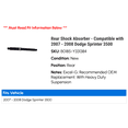thumbnail image 2 of Rear Shock Absorber - Compatible with 2007 - 2008 Dodge Sprinter 3500, 2 of 2