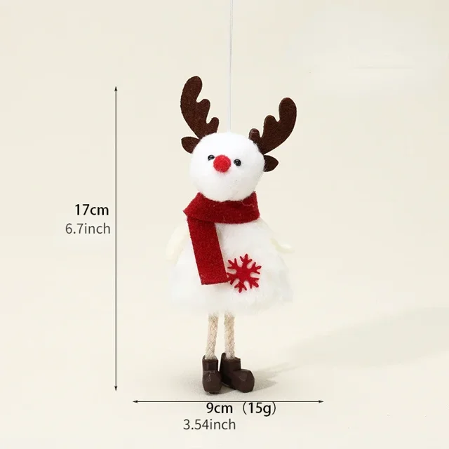 1pcs Christmas Tree Ornaments 17cm Cute Plush Angel Girl Ornament Xmas Tree Hanging Pendant | Angel Christmas Decorations