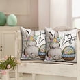 thumbnail image 4 of Easter Pillow Covers 18x18 Set of 2 Easter Bunny Flowers Decor for Throw Pillows covers Spring Farmhouse Pillow covers Decor Couch Living room 87, 4 of 6