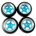 thumbnail image 2 of 4Pcs Rubber Tires Hard Anodized Wheel Rims for K969 K989 P929 1:28 RC Replacement , Blue, 2 of 3