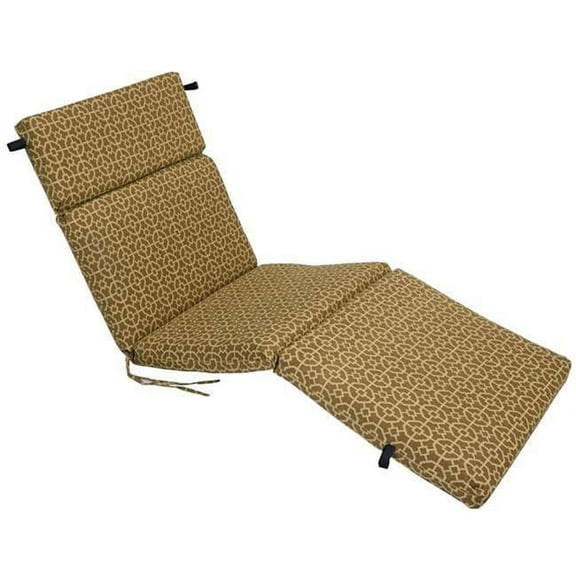 Blazing Needles 93475-OD-076 72 x 24 in. Polyester Outdoor Chaise Lounge Cushion, Sangria Afternoon