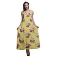 thumbnail image 1 of Bimba Robe Longue Décontractée en Rayonne à Fleurs pour Femme à Bretelles Spaghetti, Maxi d'Été, Robe Soleil - Xxx-Grand, 1 of 5