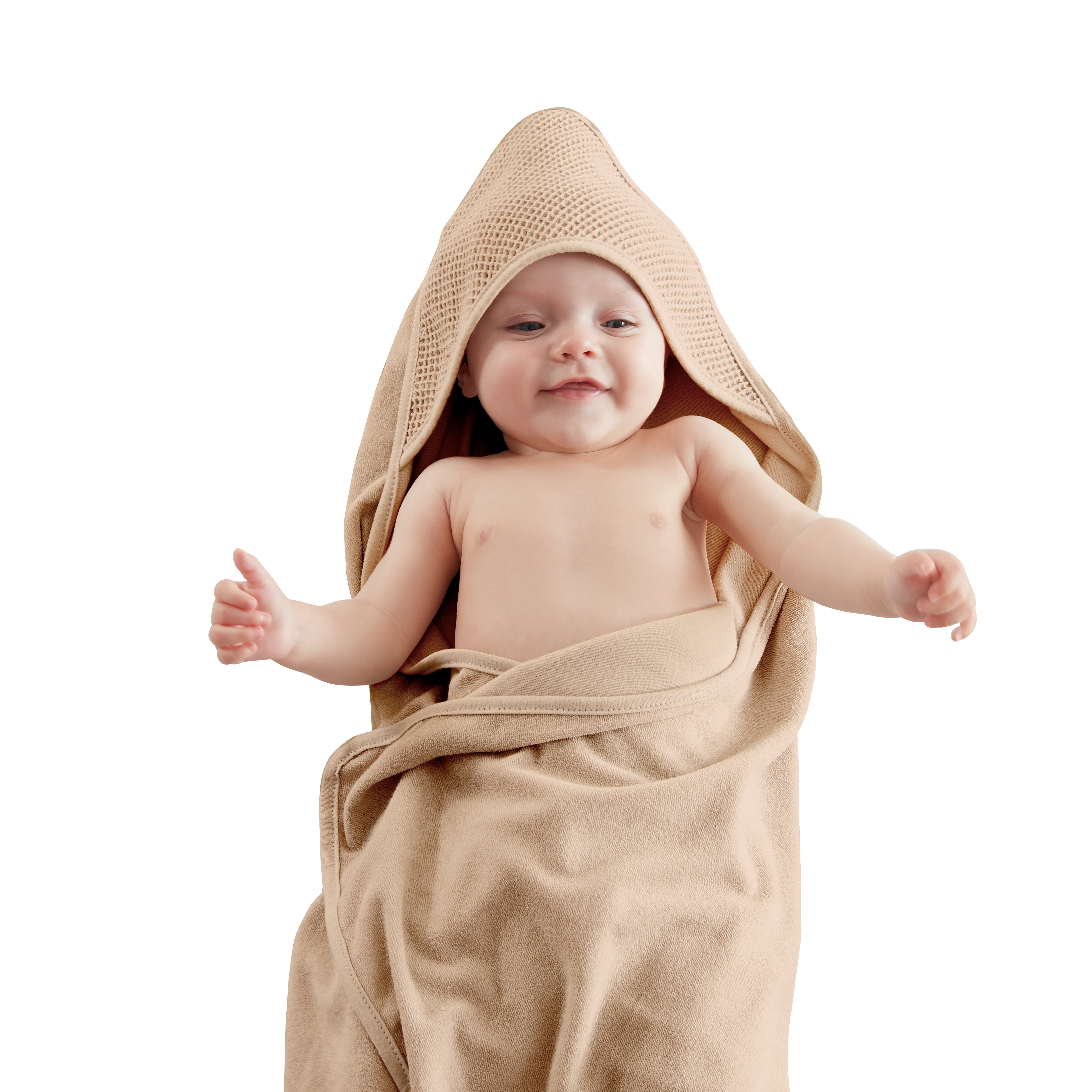 Parent's Choice 30" x 30" Hooded Towel, Neutral, 3 Pack