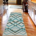 thumbnail image 2 of Chevron Decorative Rug, Vintage Overlapping Zigzag Lines Thin and Thick Stripes Old Classical, Quality Carpet for Bedroom Dorm and Living Room, 6 Sizes, Pale Blue, by Ambesonne, 2 of 2