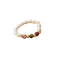 thumbnail image 2 of Cheers Simple Élégant Corde Femmes Anneau Cadeau Multi Perles Imitation Bague Bijoux Accessoires, 2 of 2