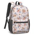 thumbnail image 2 of Pioneer Flower Floral Print Pattern 17" School Backpacks for Teens,Waterproof Oxford Fabric,S-Shape Padded Straps for School,Travel,Hiking,Camping, 2 of 5