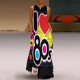 thumbnail image 2 of I Love The 80's Retro Heart Long Dress Dress for Women Women's Luxury Party Dress, 2 of 8