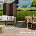 thumbnail image 3 of Sorbus 4 Panel Room Divider Tall Privacy Partition Screen Extra Wide Double Hinged Mesh Hand-Woven Folding Wall Divider - 6ft, 3 of 7