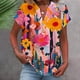 thumbnail image 2 of Vestidos Casuales Para Mujer, Blusas De Mujer De Moda Camiseta informal de manga corta con cuello en V y botones para mujer, 2 of 5
