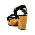 thumbnail image 3 of Schutz Gaylah Black Open Toe Buckle Ankle Strap Slingback Platform Sandals (Black, 9.5), 3 of 3